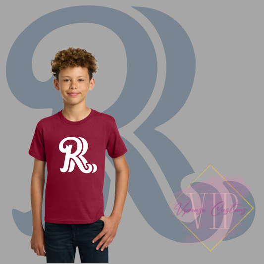 White RR Chest Gildan® - Youth Heavy Cotton™ 100% Cotton T-Shirt 5000B