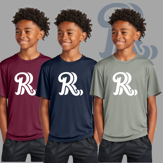 White RR Chest Logo-Sport-Tek® Youth PosiCharge® Competitor™ Tee YST350