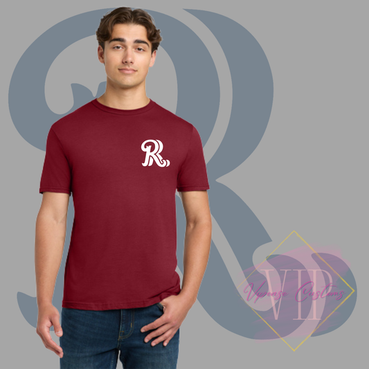 White RR Pocket Logo Gildan Softstyle® T-Shirt 64000