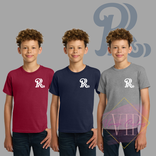 White RR Pocket Gildan® - Youth Heavy Cotton™ 100% Cotton T-Shirt 5000B