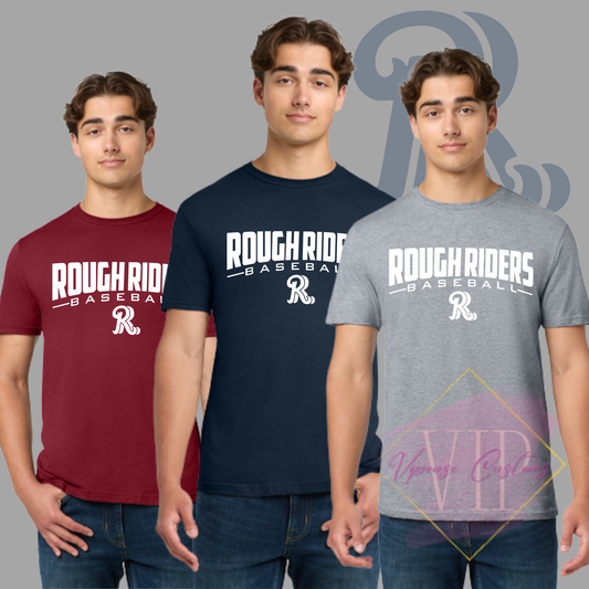 White Rough Riders Logo Gildan Softstyle® T-Shirt 64000