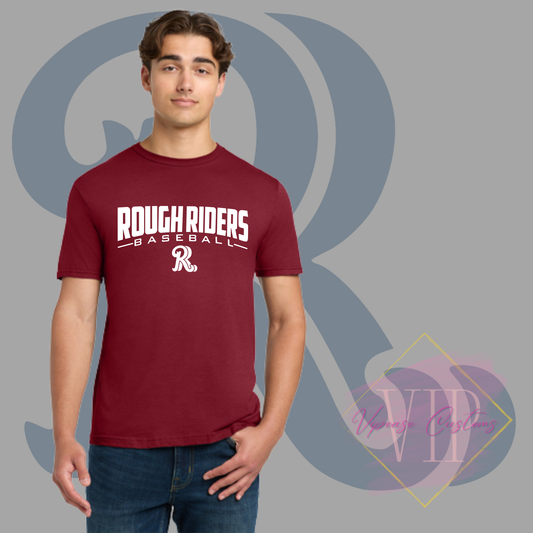 White Rough Riders Logo Gildan Softstyle® T-Shirt 64000