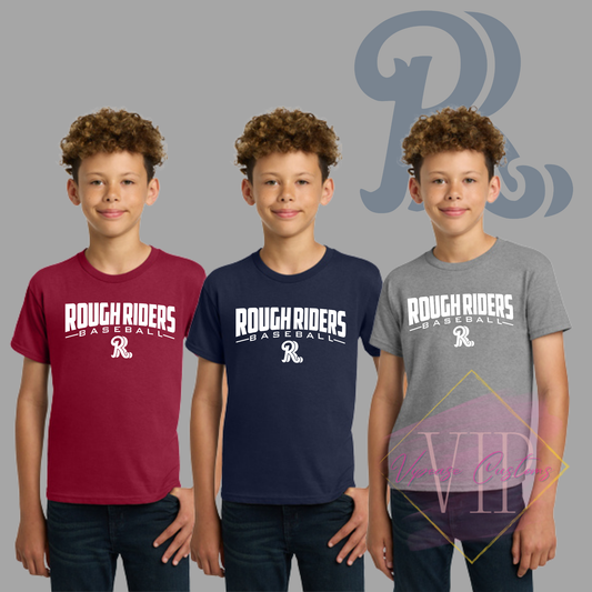 White Rough Riders Gildan® - Youth Heavy Cotton™ 100% Cotton T-Shirt 5000B