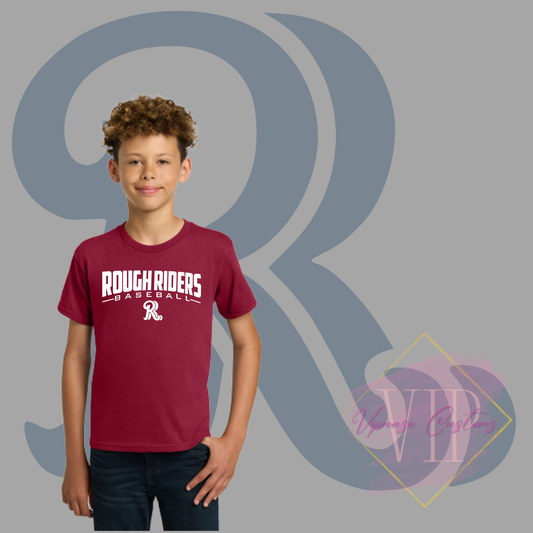 White Rough Riders Gildan® - Youth Heavy Cotton™ 100% Cotton T-Shirt 5000B