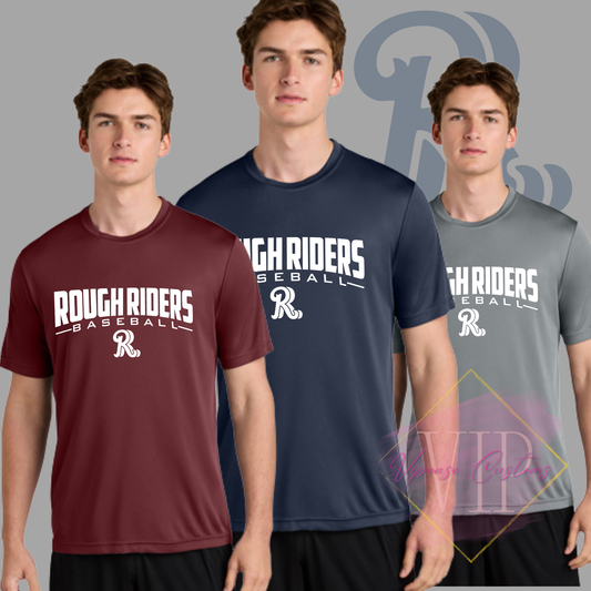 White Rough Riders logo- Sport-Tek® PosiCharge® Competitor™ Tee - ST350