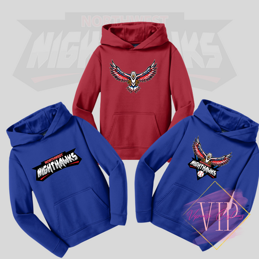 NW NIGHTHAWKS YSTF244 Sport-Tek® Sport-Wick® Fleece Hooded Pullover