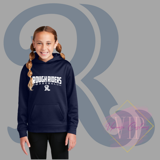 Rough Riders YSTF244 Sport-Tek® Sport-Wick® Fleece Hooded Pullover