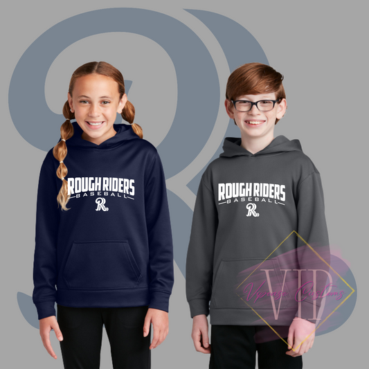Rough Riders YSTF244 Sport-Tek® Sport-Wick® Fleece Hooded Pullover