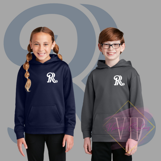 RR Pocket Logo YSTF244 Sport-Tek® Sport-Wick® Fleece Hooded Pullover