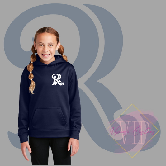 RR Pocket Logo YSTF244 Sport-Tek® Sport-Wick® Fleece Hooded Pullover