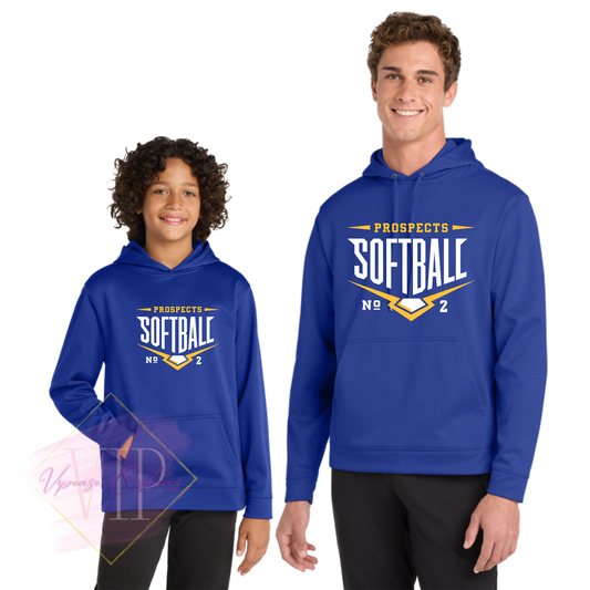 PROSPECTS SOFTBALL-2 F244 Sport-Tek® Sport-Wick® Fleece Hooded Pullover & YST244 Sport-Tek® Youth Sport-Wick® Fleece Hooded Pullover