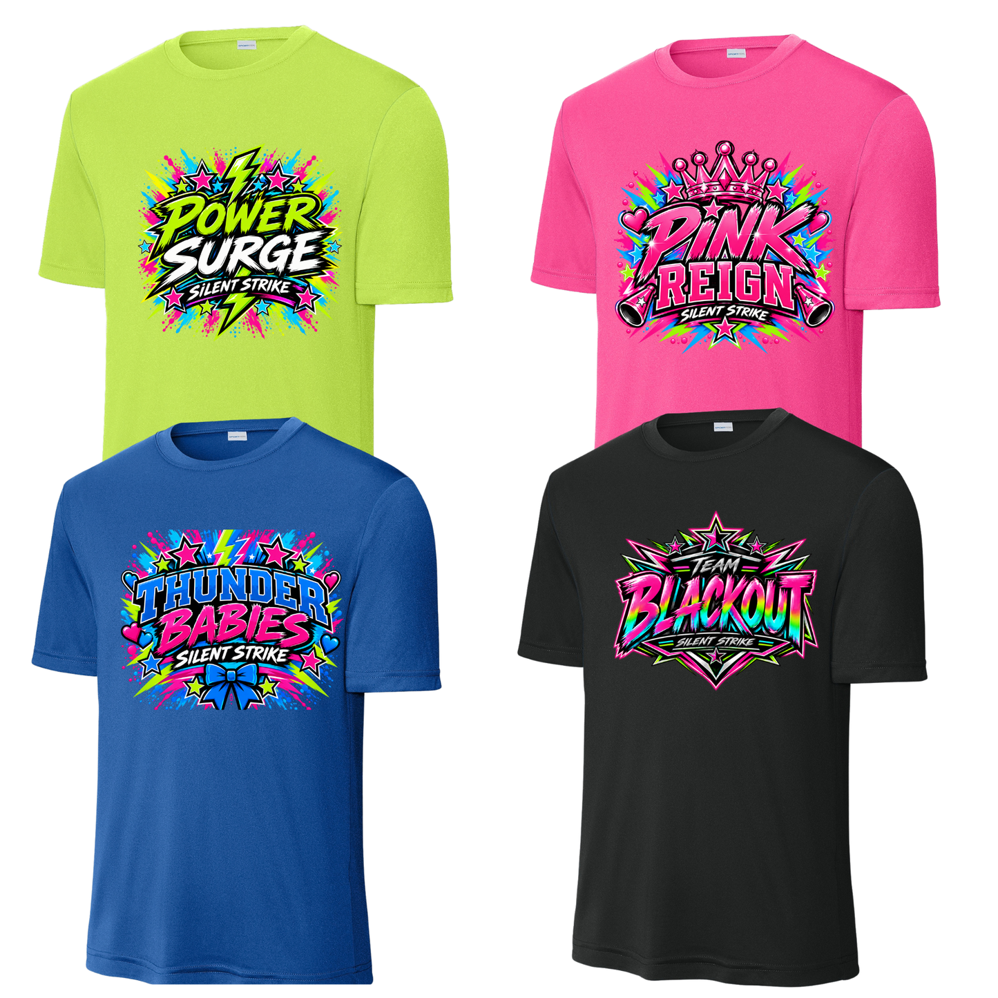 Silent Strike Cheer Family Tees (Dry Fit)