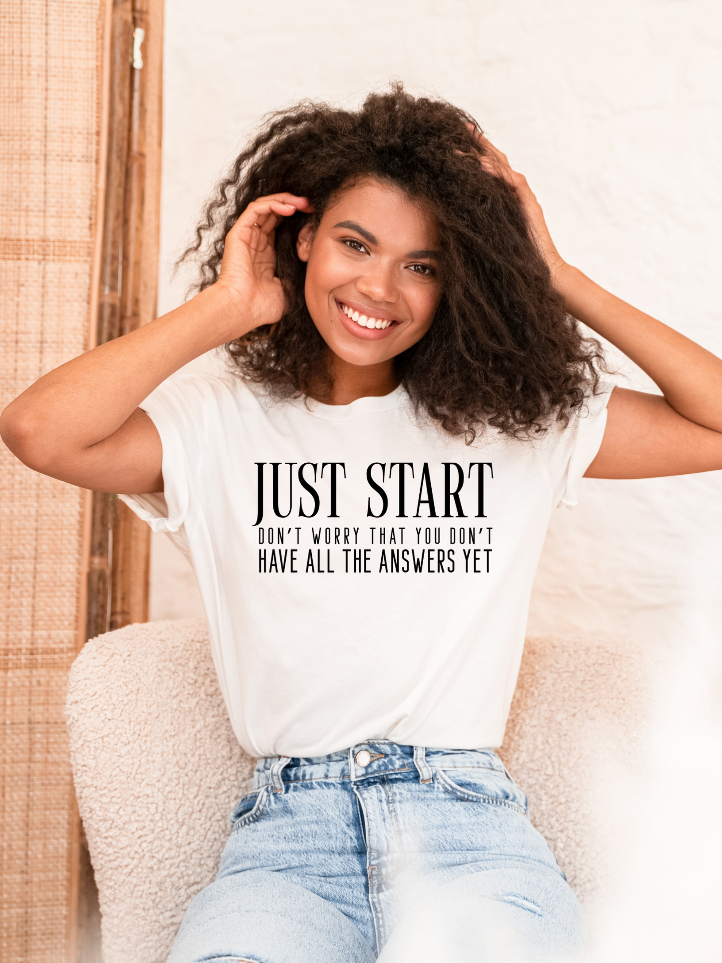 Just Start Inspirational Tee