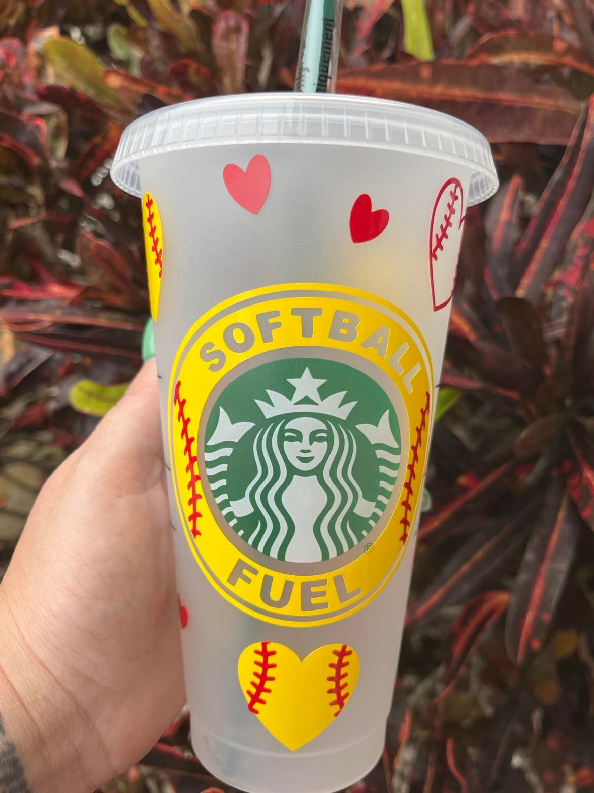 Softball Fuel Authentic Plastic Starbucks Tumbler