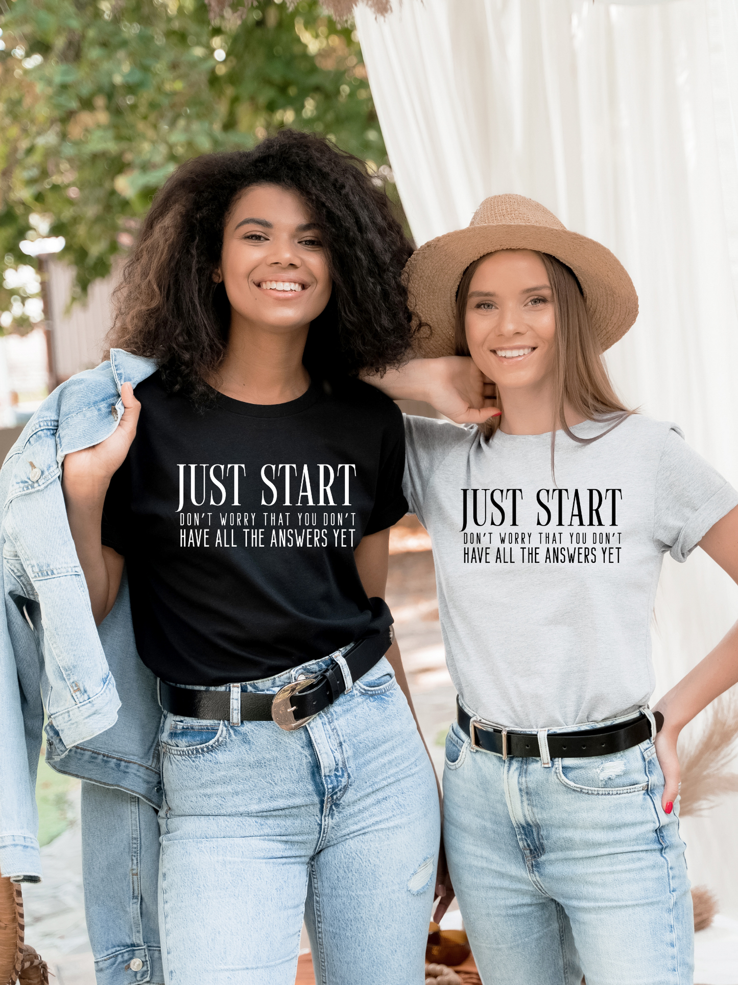 Just Start Inspirational Tee