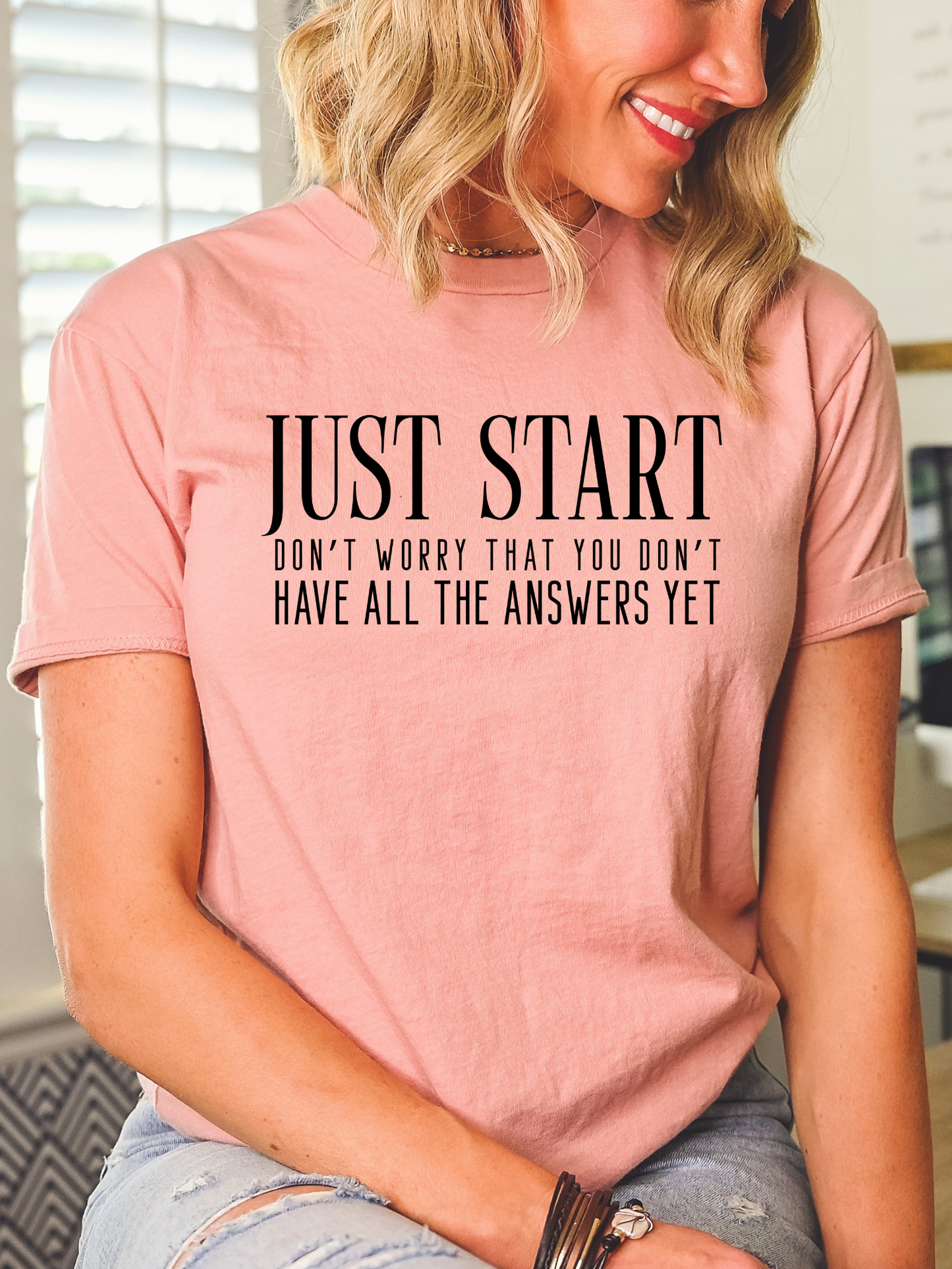 Just Start Inspirational Tee